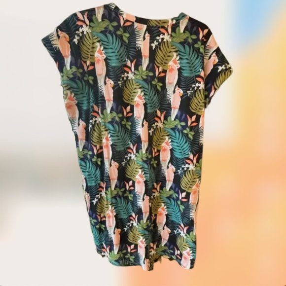 VINTAGE | Hawaiian print Top/Tunic (Size S) - Picture 4 of 5